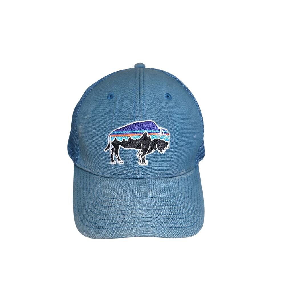 Patagonia Fitz Roy Bison Trucker Hat Blue Snapback